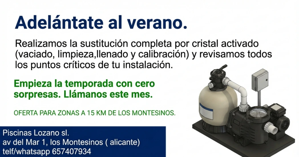 cambio de sal por cristal en piscinas de alicante