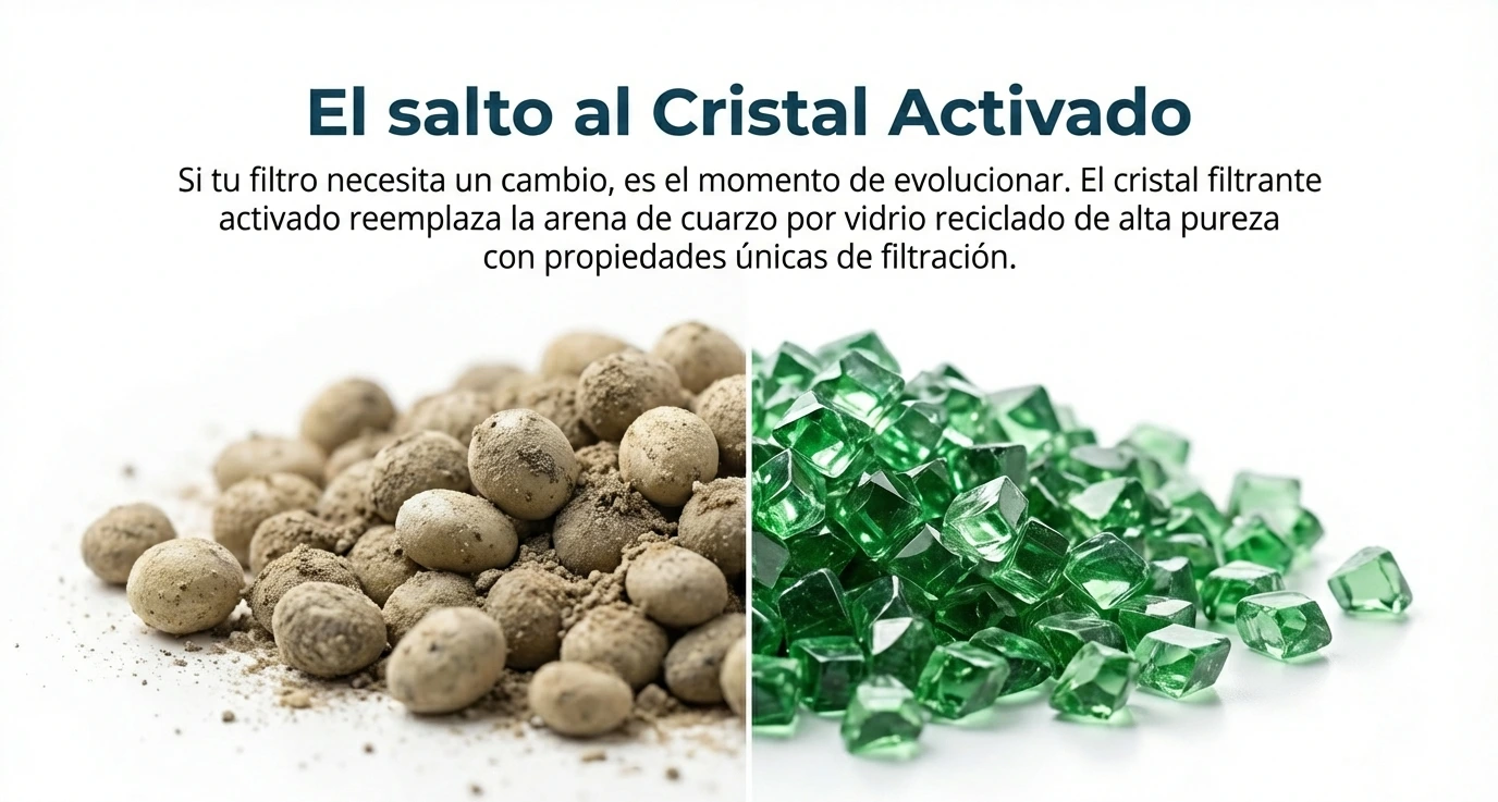 CAMBIO DE SAL A CRISTAL ACTIVADO PISCINAS